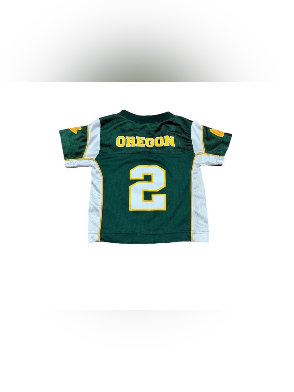 Oregon Ducks Boys Athletic Sport Jersey Size 18 Months Green Yellow